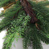 Artificial Christmas Swag Beautiful Exquisite Fade Resistant Christmas Teardrop Swag for Front Door Wall Living Room Kitchen Store Garden