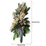 Artificial Christmas Swag Beautiful Exquisite Fade Resistant Christmas Teardrop Swag for Front Door Wall Living Room Kitchen Store Garden
