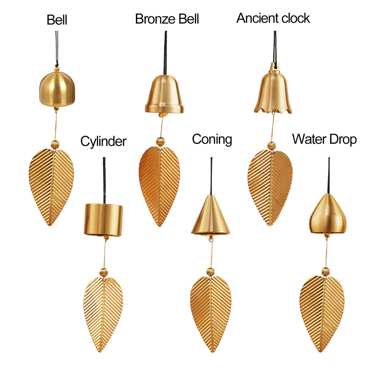 Wind Chimes Waterproof Windproof Metal Beautiful Elegant Vintage Bell Wind Chimes for Garden Courtyard Balcony Window