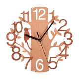 Wooden Wall Clock 8.7in Diameter White Double Layer Ultra Quiet Silent Wall Clock