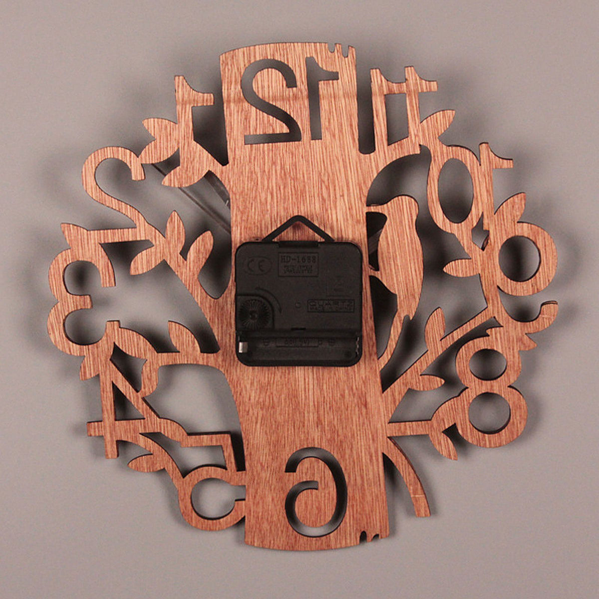 Wooden Wall Clock 8.7in Diameter White Double Layer Ultra Quiet Silent Wall Clock