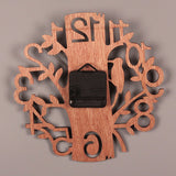 Wooden Wall Clock 8.7in Diameter White Double Layer Ultra Quiet Silent Wall Clock - Front View