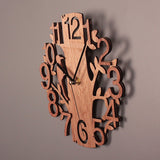 Wooden Wall Clock 8.7in Diameter White Double Layer Ultra Quiet Silent Wall Clock - Side View