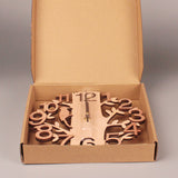 Wooden Wall Clock 8.7in Diameter White Double Layer Ultra Quiet Silent Wall Clock - Top-Down View