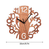 Wooden Wall Clock 8.7in Diameter White Double Layer Ultra Quiet Silent Wall Clock - Rear View