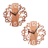 Wooden Wall Clock 8.7in Diameter White Double Layer Ultra Quiet Silent Wall Clock - Extra Image