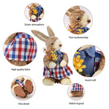 Cattail Eco Friendly Bright Colors Lifelike Durable Easter Bunny Figurine - Rear View