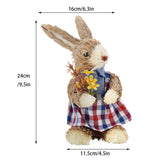Cattail Eco Friendly Bright Colors Lifelike Durable Easter Bunny Figurine - Low Angle