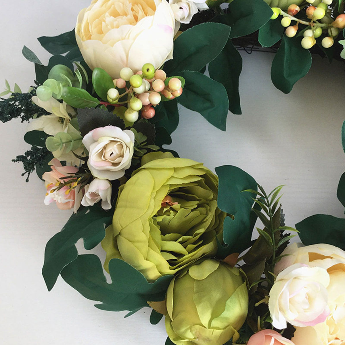 Peony Flower Garland Front Door Decoration Flower Lintel Pendant Imitation Flower Wall Decoration Hanging Ornaments