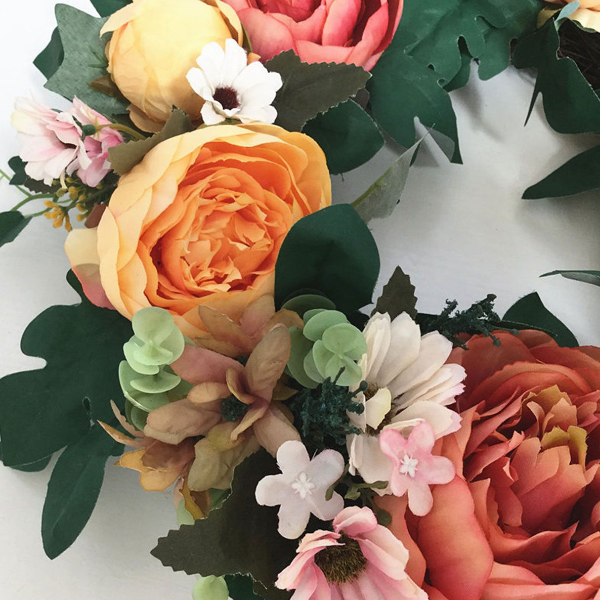 Peony Flower Garland Front Door Decoration Flower Lintel Pendant Imitation Flower Wall Decoration Hanging Ornaments
