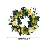 Peony Flower Garland Front Door Decoration Flower Lintel Pendant Imitation Flower Wall Decoration Hanging Ornaments - 45-Degree Angle