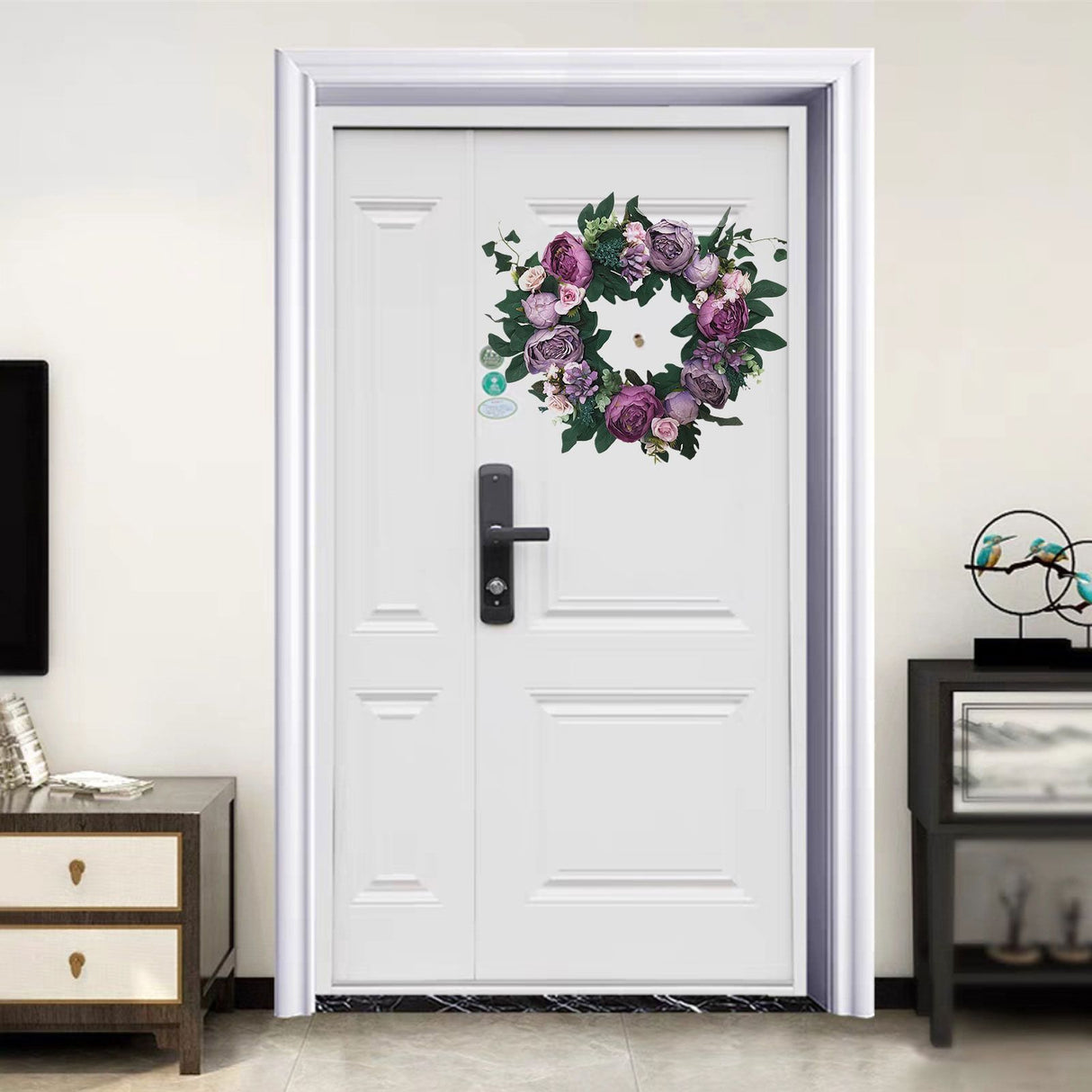 Peony Flower Garland Front Door Decoration Flower Lintel Pendant Imitation Flower Wall Decoration Hanging Ornaments