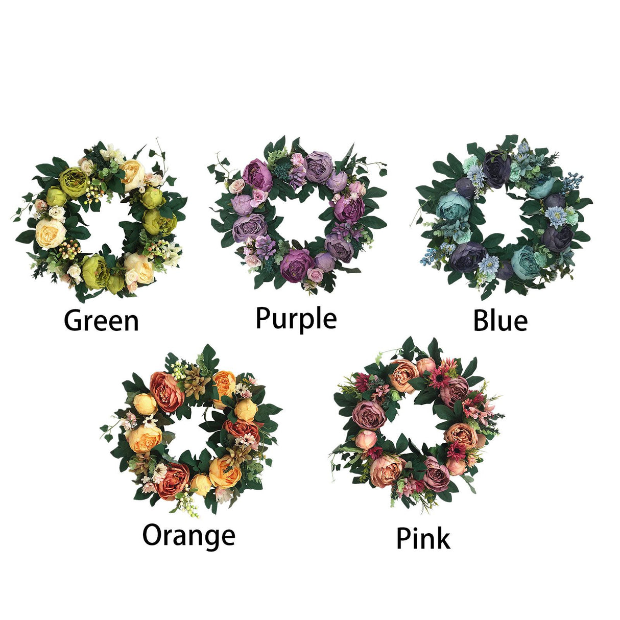 Peony Flower Garland Front Door Decoration Flower Lintel Pendant Imitation Flower Wall Decoration Hanging Ornaments