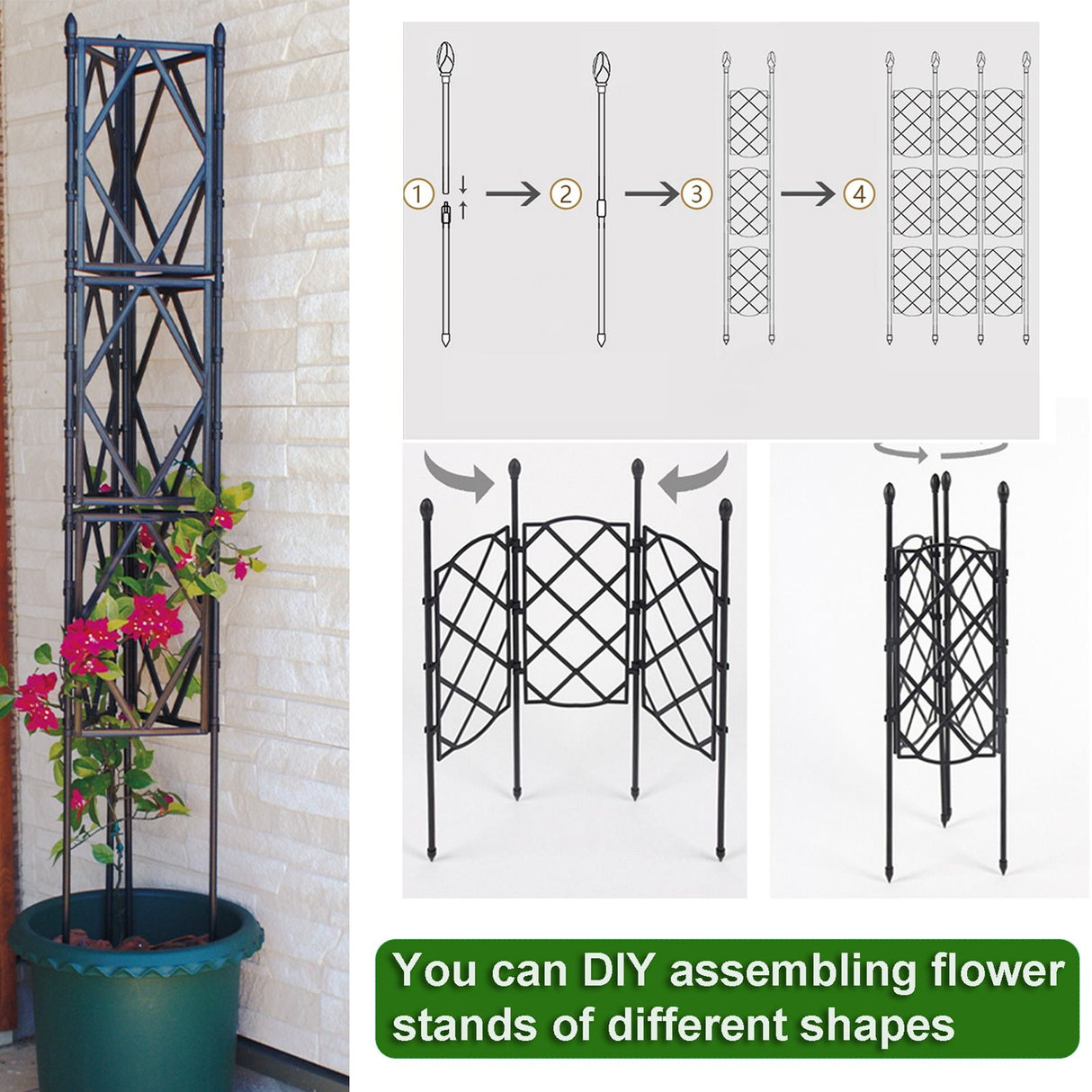 Plug in Small Flower Screen Flower Stand Climbing Vine Stand Stand Partition Flower Stand Climbing Vine Stand
