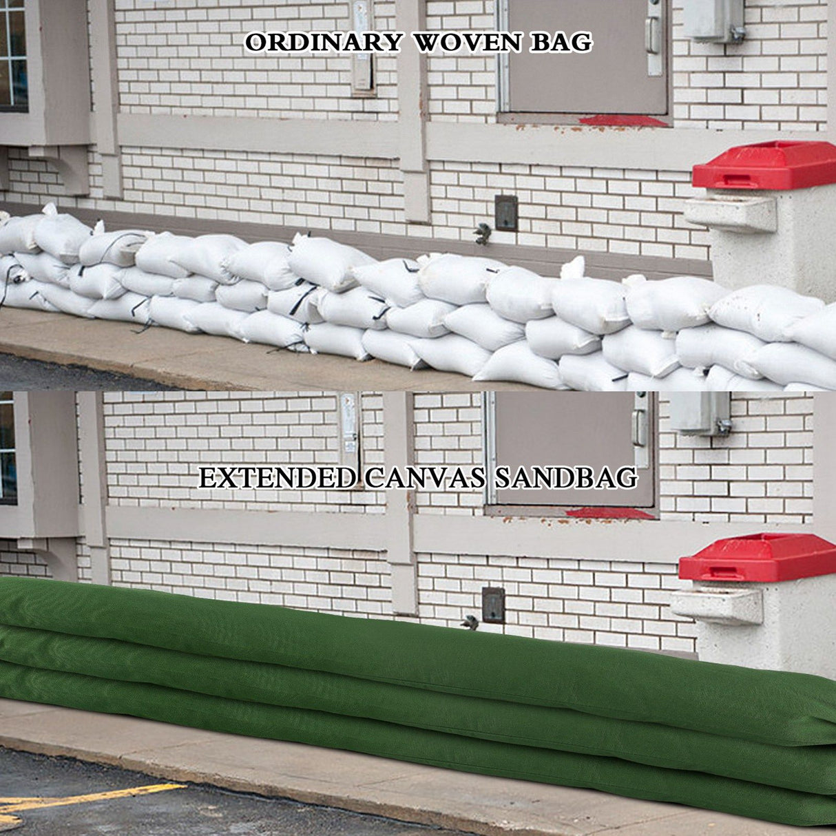 Reusable Canvas Flood Control Sandbag Flood Control Bag with Elastic Band Lengthened Drawstring Sandbags