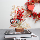 Chinese New Year Tree Ornament Spring Festival Desktop Decorative Ornament Home Decor for Bedroom Living Room
