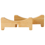 Plant Stand Bamboo Flower Pot Tray Cross Shaped Multifunction for Pet Home Kitchen 17.5x5cm - Top-Down View