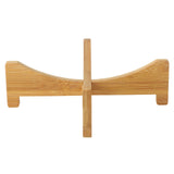 Plant Stand Bamboo Flower Pot Tray Cross Shaped Multifunction for Pet Home Kitchen 17.5x5cm - Close-Up Angle