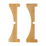 Plant Stand Bamboo Flower Pot Tray Cross Shaped Multifunction for Pet Home Kitchen 17.5x5cm