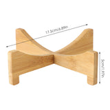 Plant Stand Bamboo Flower Pot Tray Cross Shaped Multifunction for Pet Home Kitchen 17.5x5cm - Extra Image