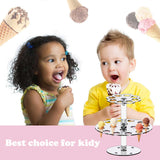 Acrylic Ice Cream Cone Bracket Popcorn Cone Display Rack - Side View