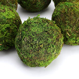 6pcs Moss 10cm Green Vase Bowl Filler Balls for Christmas Tree Garden Weddings Home Party Decor - 45-Degree Angle