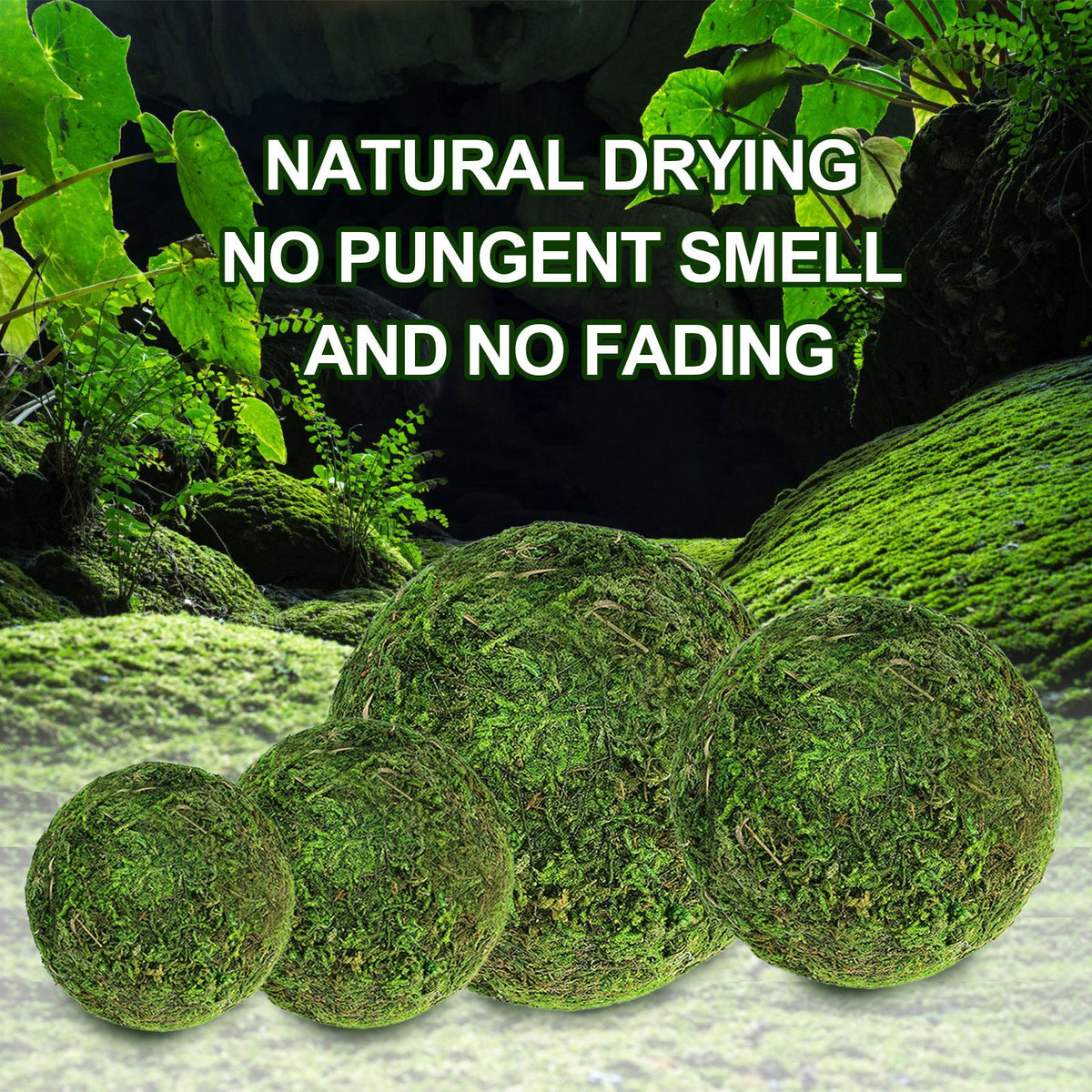 6pcs Moss 10cm Green Vase Bowl Filler Balls for Christmas Tree Garden Weddings Home Party Decor