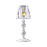 Glass Candle Holder Tansparent Table Lamp Shape Candlestick Holder for Din