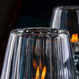 Glass Candle Holder Tansparent Table Lamp Shape Candlestick Holder for Din