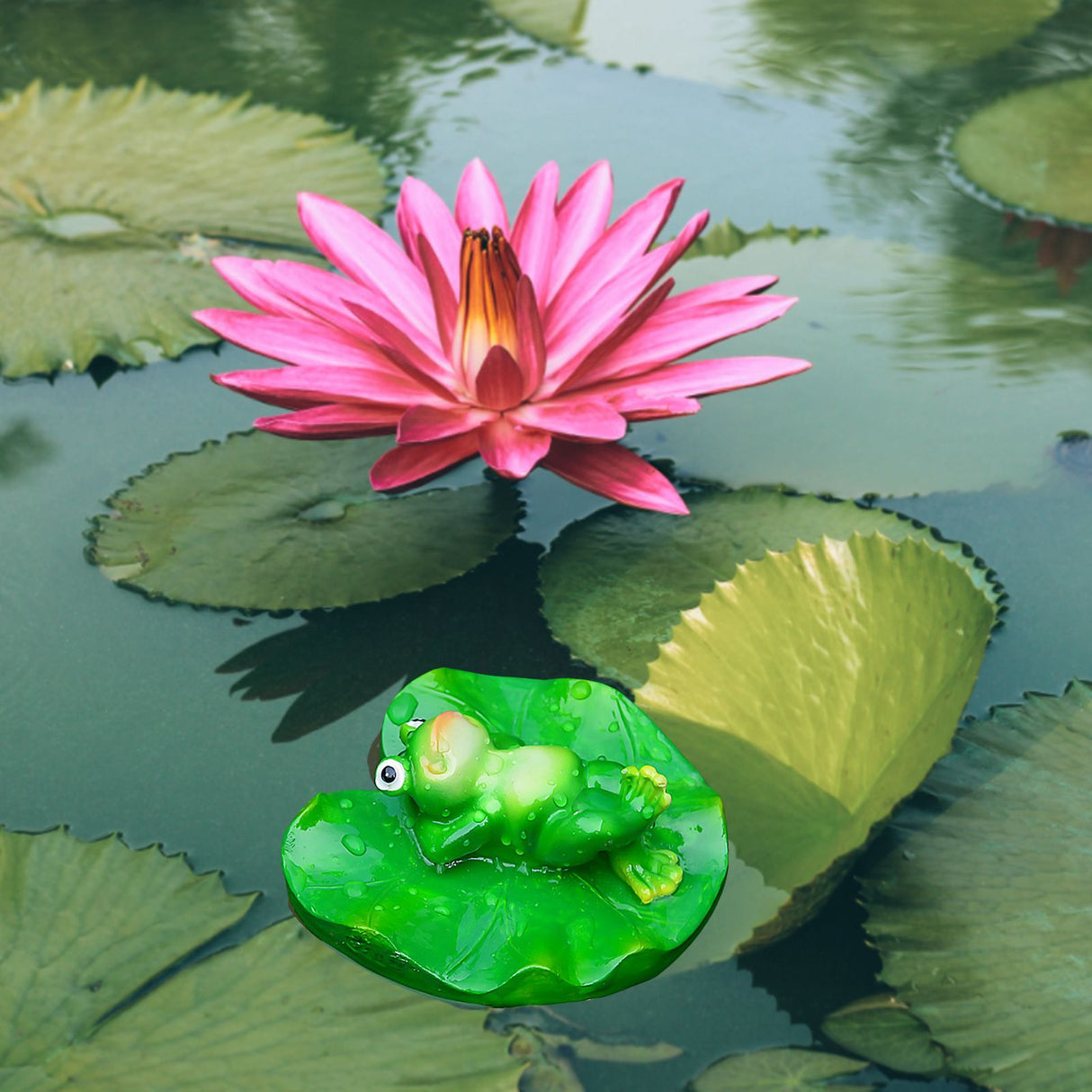 Floating Leaf Decoration Resin Fake Leaves Staue Ornament for Pool Fountain Aquarium Water