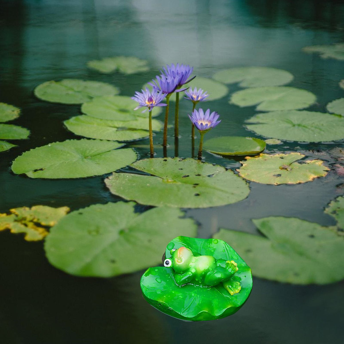 Floating Leaf Decoration Resin Fake Leaves Staue Ornament for Pool Fountain Aquarium Water