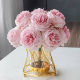 16x14cm Vase Gold Decorative Clear Glass Rugged Flower Vase For Wedding Arty - Rear View