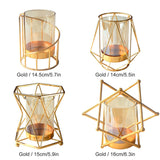 16x14cm Vase Gold Decorative Clear Glass Rugged Flower Vase For Wedding Arty - Extra Image