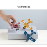 3pcs Airplane Hanging Ornament Retro Decoration Iron Airplane Model for Car Desktop Yellow Red Blue