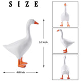 White Duck Magnetic Display Piece Resin Decoration Magnetic Goose Key Holder