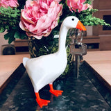 White Duck Magnetic Display Piece Resin Decoration Magnetic Goose Key Holder