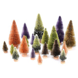 21pcs Artificial Christmas Trees Set Decoration Sisal Wood False Christmas Trees Kit
