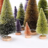21pcs Artificial Christmas Trees Set Decoration Sisal Wood False Christmas Trees Kit