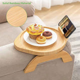 Wooden Sofa Tray Mobile Phone Stand Fruit Plate Wood Craft Ornament - Rear View