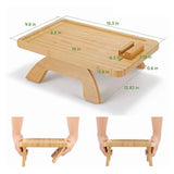 Wooden Sofa Tray Mobile Phone Stand Fruit Plate Wood Craft Ornament - Low Angle