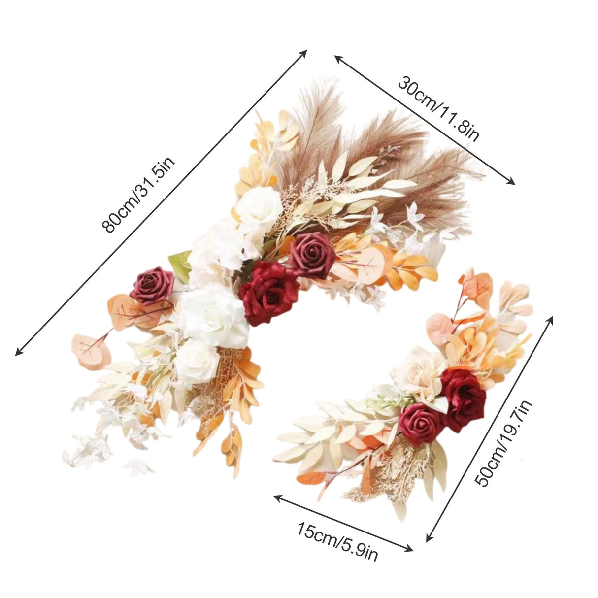 Wedding Decoration Arch Flower Welcome Water Sign Flower Artificial Flowers Swag