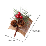 Pinecone Napkin Rings Sweet Reusable Christmas Napkin Holders Table Decor for Dinner Party Anniversary