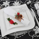 Pinecone Napkin Rings Sweet Reusable Christmas Napkin Holders Table Decor for Dinner Party Anniversary