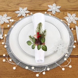Pinecone Napkin Rings Sweet Reusable Christmas Napkin Holders Table Decor for Dinner Party Anniversary