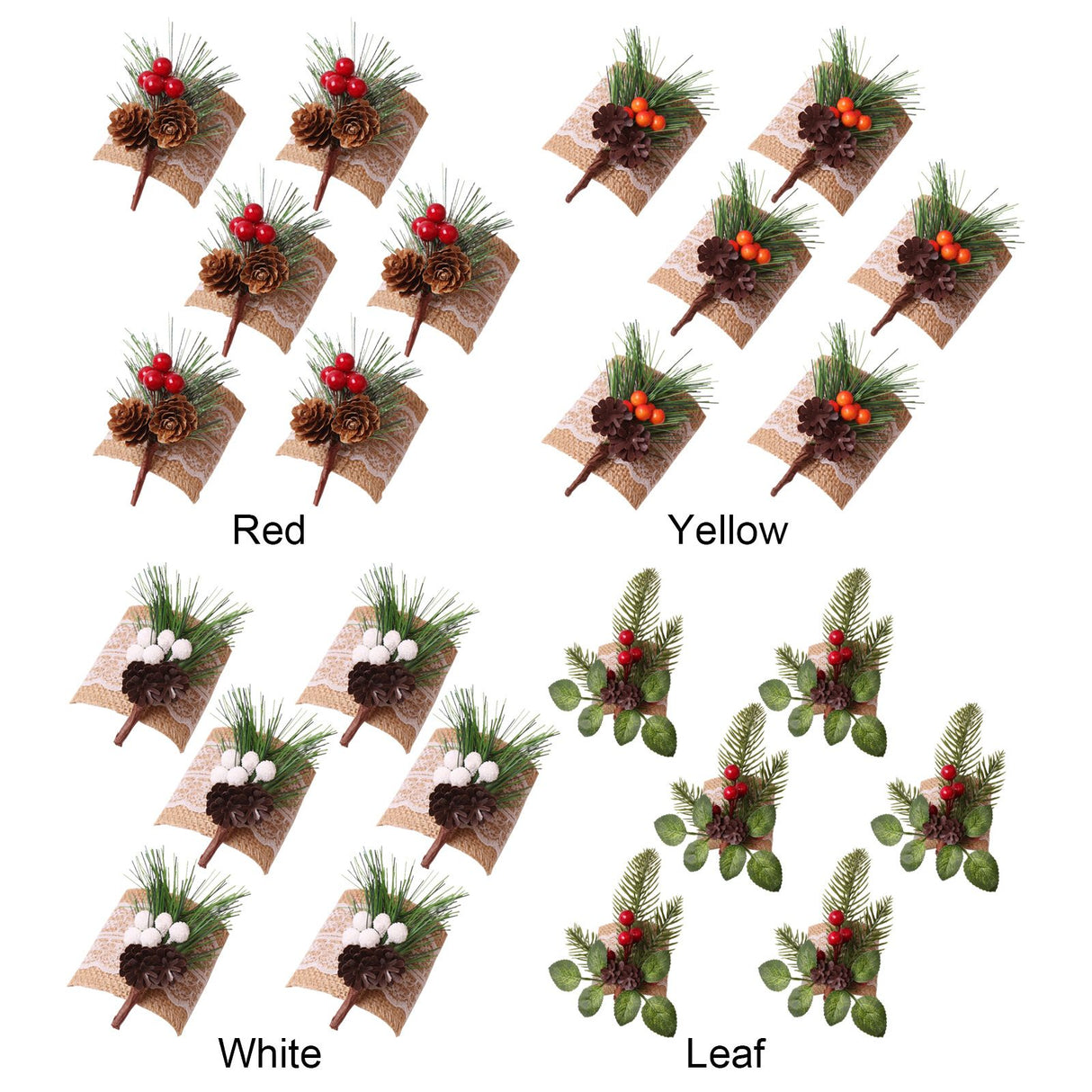Pinecone Napkin Rings Sweet Reusable Christmas Napkin Holders Table Decor for Dinner Party Anniversary