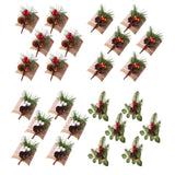 Pinecone Napkin Rings Sweet Reusable Christmas Napkin Holders Table Decor for Dinner Party Anniversary