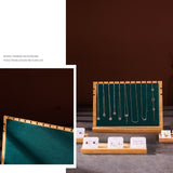 Bamboo Wood Pendant Display Board Jewelry Display Board Necklace Rack Removable Jewelry Display Props