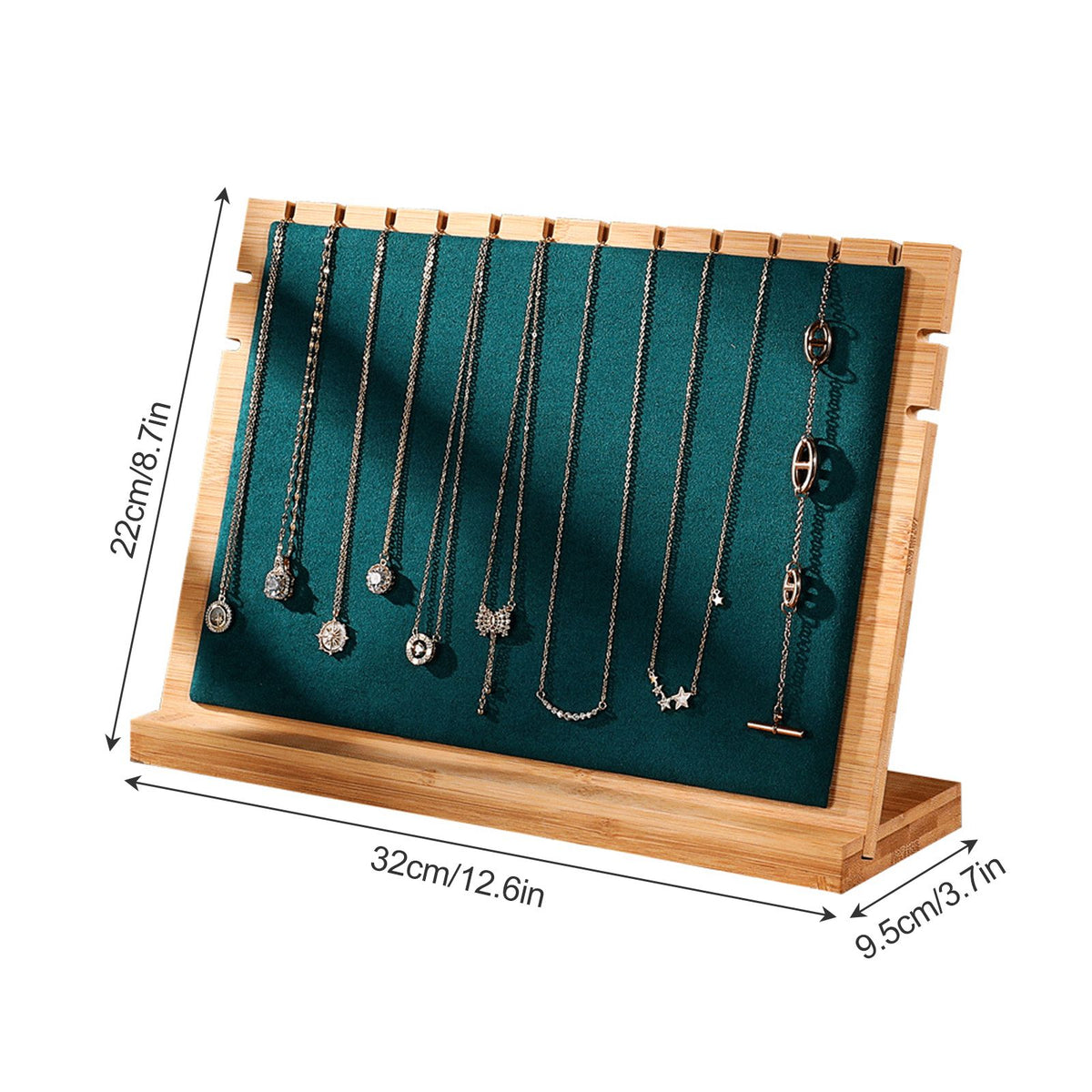Bamboo Wood Pendant Display Board Jewelry Display Board Necklace Rack Removable Jewelry Display Props