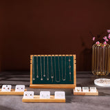 Bamboo Wood Pendant Display Board Jewelry Display Board Necklace Rack Removable Jewelry Display Props