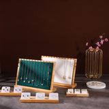 Bamboo Wood Pendant Display Board Jewelry Display Board Necklace Rack Removable Jewelry Display Props